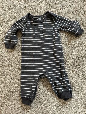 Amazon Essentials 6 Month Gray Striped One Piece